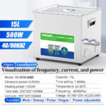 40/80kHz Dual-Frequency Ultrasonic Cleaner | Noise Reduction Design Ultrasonic Bath Multi-Function Digital Timer Heater SUS304 Material - Image 2