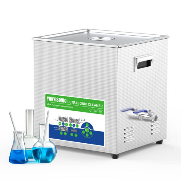 19L 40/80kHz Ultrasonic Lab Cleaner for Instruments Hardware Glassware | 500W Power Adjustable Multi-Function Assisted Dispersion Washing & Sample Prep