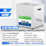 19L 40/80/100/160kHz Ultrasonic Bath Optimal for Glassware, Dental Instruments, Fine Ceramics & Graphite Blocks - Image 2