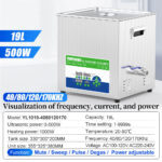19L Ultrasonic Cleaner Multi-Frequency 40/80/120/170kHz For PCBs, Optical Lenses, Jewelry, Car Parts and Medical Surgical Instruments - Image 2