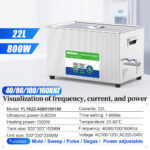 22L Multi-frequency Ultrasonic Cleaner 40/80/100/160kHz Effective Removal of Oil, Rust, Polishing Paste & Carbon Deposits - Image 2