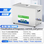 30L Ultrasonic Cleaning System Quad-Frequency 40/80/100/160kHz | Sweep, Pulse, Degas Modes & Digital Timer Heater Control - Image 2